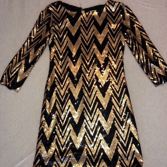 Gianni Bini gold/black sequin dress - Picture 1 of 3